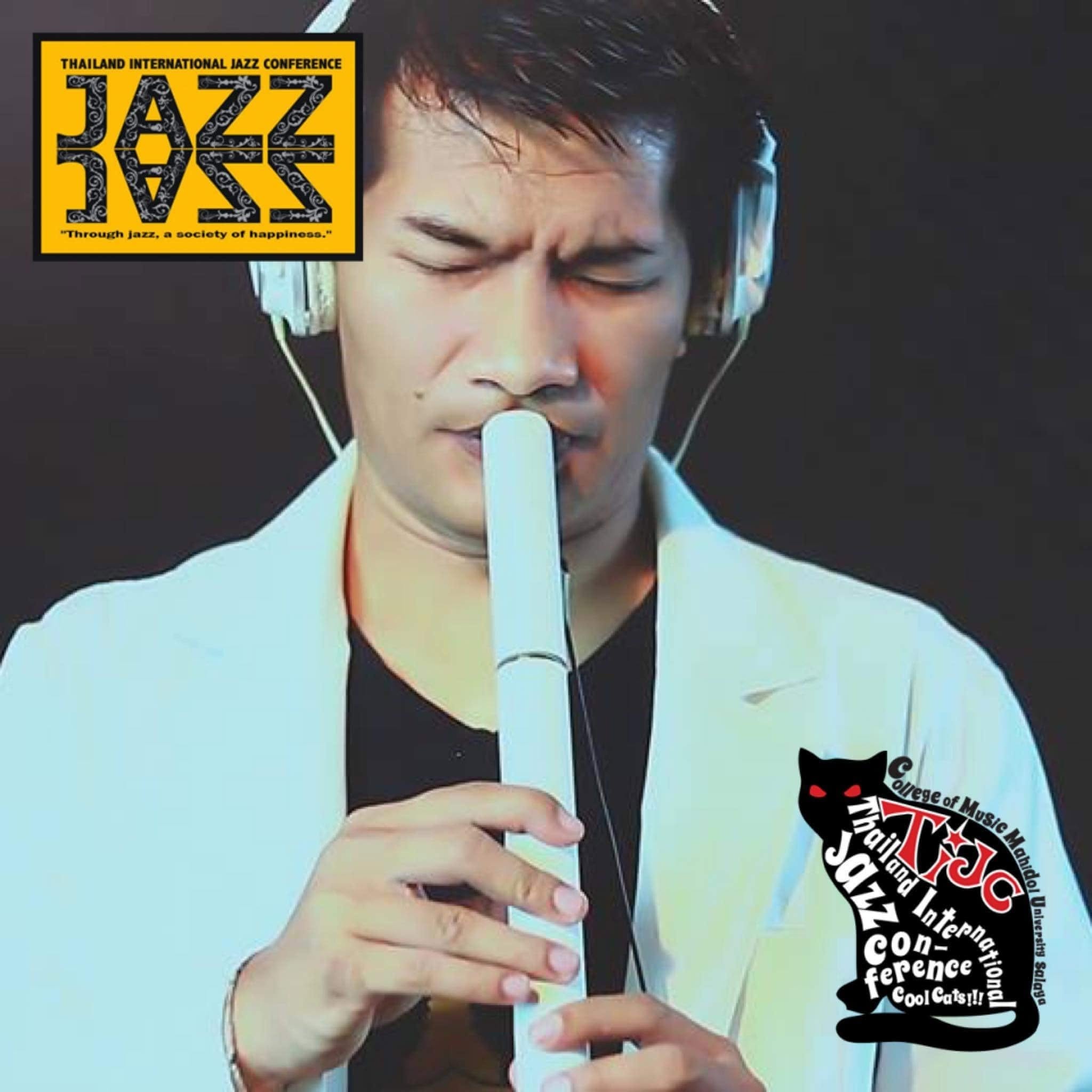 เป่าขลุ่ยในงาน Thailand International Jazz Conference