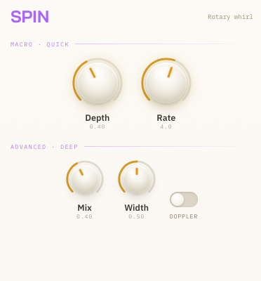 SPIN — แผงปุ่มโมดูล — ชั้น Macro และ Advanced