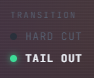 โหมดเปลี่ยนเสียง Hard Cut และ Tail Out